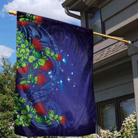 Matariki New Zealand Maori and Pohutukawa Garden Flag Galaxy Blue Sky Style LT03 - Polynesian Pride