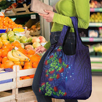 Matariki New Zealand Maori and Pohutukawa Grocery Bag Galaxy Blue Sky Style LT03 - Polynesian Pride
