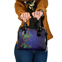 Matariki New Zealand Maori and Pohutukawa Shoulder Handbag Galaxy Blue Sky Style
