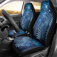 Matariki New Zealand Maori Silver Fern Car Seat Cover Galaxy Blue Sky Style