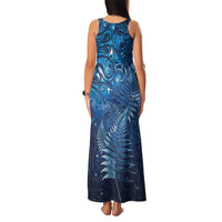 Matariki New Zealand Maori Silver Fern Family Matching Tank Maxi Dress and Hawaiian Shirt Galaxy Blue Sky Style LT03 - Polynesian Pride