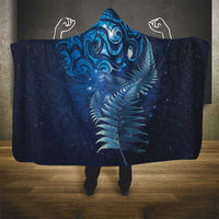 Matariki New Zealand Maori Silver Fern Hooded Blanket Galaxy Blue Sky Style LT03 - Polynesian Pride
