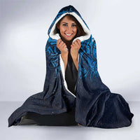 Matariki New Zealand Maori Silver Fern Hooded Blanket Galaxy Blue Sky Style LT03 - Polynesian Pride