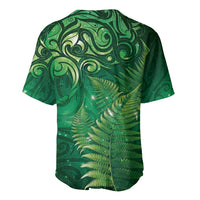 Matariki New Zealand Maori Silver Fern Baseball Jersey Galaxy Green Sky Style LT03 - Polynesian Pride