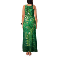 Matariki New Zealand Maori Silver Fern Family Matching Tank Maxi Dress and Hawaiian Shirt Galaxy Green Sky Style LT03 - Polynesian Pride