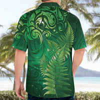 Matariki New Zealand Maori Silver Fern Hawaiian Shirt Galaxy Green Sky Style LT03 - Polynesian Pride