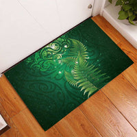 Matariki New Zealand Maori Silver Fern Rubber Doormat Galaxy Green Sky Style LT03 - Polynesian Pride