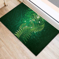 Matariki New Zealand Maori Silver Fern Rubber Doormat Galaxy Green Sky Style LT03 - Polynesian Pride