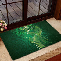 Matariki New Zealand Maori Silver Fern Rubber Doormat Galaxy Green Sky Style LT03 - Polynesian Pride
