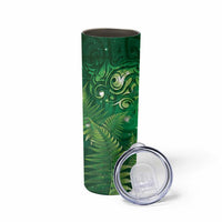 Matariki New Zealand Maori Silver Fern Skinny Tumbler Galaxy Green Sky Style LT03 - Polynesian Pride