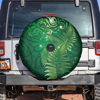 Matariki New Zealand Maori Silver Fern Spare Tire Cover Galaxy Green Sky Style LT03 Green - Polynesian Pride