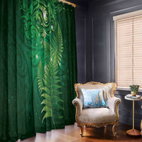 Matariki New Zealand Maori Silver Fern Window Curtain Galaxy Green Sky Style LT03 - Polynesian Pride