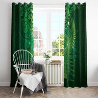 Matariki New Zealand Maori Silver Fern Window Curtain Galaxy Green Sky Style LT03 - Polynesian Pride