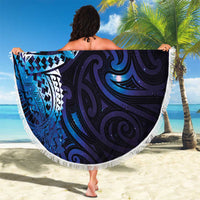 Matariki New Zealand Maori Koru Art Tattoo Beach Blanket New Year Galaxy Blue Sky Style LT03 - Polynesian Pride