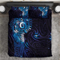 Matariki New Zealand Maori Koru Art Tattoo Bedding Set New Year Galaxy Blue Sky Style LT03 Blue - Polynesian Pride