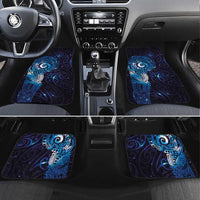 Matariki New Zealand Maori Koru Art Tattoo Car Mats New Year Galaxy Blue Sky Style LT03 Set 4pcs Blue - Polynesian Pride