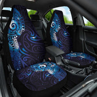 Matariki New Zealand Maori Koru Art Tattoo Car Seat Cover New Year Galaxy Blue Sky Style