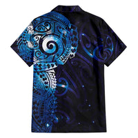 Matariki New Zealand Maori Koru Art Tattoo Family Matching Puletasi and Hawaiian Shirt New Year Galaxy Blue Sky Style LT03 - Polynesian Pride