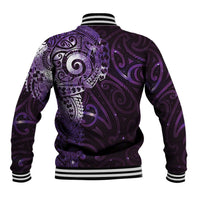 Matariki New Zealand Maori Koru Art Tattoo Baseball Jacket New Year Galaxy Purple Sky Style LT03 - Polynesian Pride