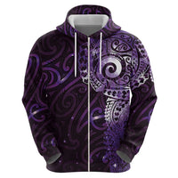 Matariki New Zealand Maori Koru Art Tattoo Hoodie New Year Galaxy Purple Sky Style LT03 - Polynesian Pride