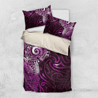 Matariki New Zealand Maori Koru Art Tattoo Bedding Set New Year Galaxy Pink Sky Style LT03 US Twin 172cm x 218cm Pink - Polynesian Pride