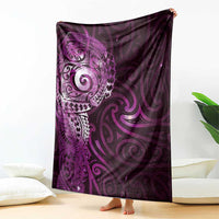 Matariki New Zealand Maori Koru Art Tattoo Blanket New Year Galaxy Pink Sky Style LT03 - Polynesian Pride