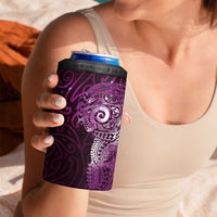 Matariki New Zealand Maori Koru Art Tattoo 4 in 1 Can Cooler Tumbler New Year Galaxy Pink Sky Style