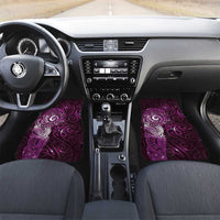 Matariki New Zealand Maori Koru Art Tattoo Car Mats New Year Galaxy Pink Sky Style LT03 Set 2pcs - Front Pink - Polynesian Pride