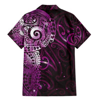 Matariki New Zealand Maori Koru Art Tattoo Family Matching Mermaid Dress and Hawaiian Shirt New Year Galaxy Pink Sky Style LT03 - Polynesian Pride