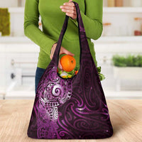 Matariki New Zealand Maori Koru Art Tattoo Grocery Bag New Year Galaxy Pink Sky Style LT03 - Polynesian Pride