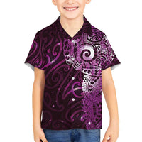 Matariki New Zealand Maori Koru Art Tattoo Hawaiian Shirt New Year Galaxy Pink Sky Style