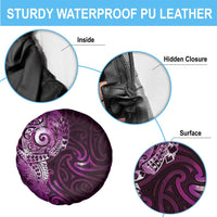 Matariki New Zealand Maori Koru Art Tattoo Spare Tire Cover New Year Galaxy Pink Sky Style