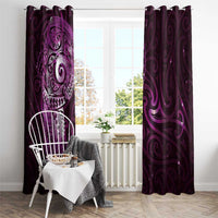 Matariki New Zealand Maori Koru Art Tattoo Window Curtain New Year Galaxy Pink Sky Style LT03 - Polynesian Pride
