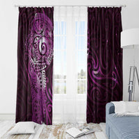 Matariki New Zealand Maori Koru Art Tattoo Window Curtain New Year Galaxy Pink Sky Style LT03 - Polynesian Pride