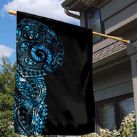 New Zealand Maori Koru Art Traditional Tattoo Garden Flag Paua Shell