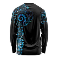 New Zealand Maori Koru Art Traditional Tattoo Long Sleeve Shirt Paua Shell LT03 - Polynesian Pride
