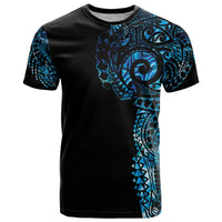 New Zealand Maori Koru Art Traditional Tattoo T Shirt Paua Shell LT03 Black - Polynesian Pride