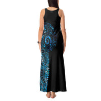 New Zealand Maori Koru Art Traditional Tattoo Tank Maxi Dress Paua Shell LT03 - Polynesian Pride