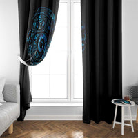 New Zealand Maori Koru Art Traditional Tattoo Window Curtain Paua Shell