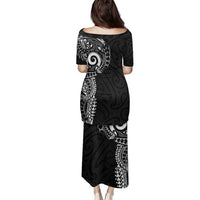 New Zealand Maori Koru Art Traditional Tattoo Family Matching Puletasi and Hawaiian Shirt Simple Style LT03 - Polynesian Pride