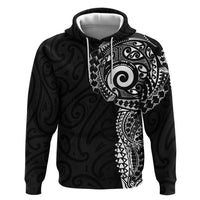 New Zealand Maori Koru Art Traditional Tattoo Hoodie Simple Style