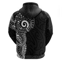 New Zealand Maori Koru Art Traditional Tattoo Hoodie Simple Style