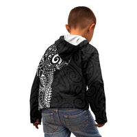 New Zealand Maori Koru Art Traditional Tattoo Kid Hoodie Simple Style