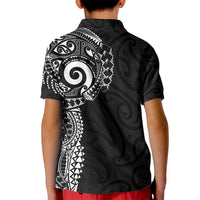 New Zealand Maori Koru Art Traditional Tattoo Kid Polo Shirt Simple Style LT03 - Polynesian Pride