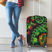 New Zealand Koru Plants and Pohutukawa Luggage Cover Maori Tattoo Pattern LT03 - Polynesian Pride