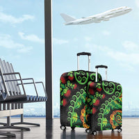 New Zealand Koru Plants and Pohutukawa Luggage Cover Maori Tattoo Pattern LT03 - Polynesian Pride
