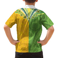 Cook Islands Language Week Family Matching Puletasi and Hawaiian Shirt Tatau Pattern and Rarotongan Alphabet LT03 - Polynesian Pride