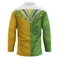 Cook Islands Language Week Hockey Jersey Tatau Pattern and Rarotongan Alphabet - Polynesian Pride