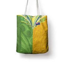 Cook Islands Language Week Tote Bag Tatau Pattern and Rarotongan Alphabet - Polynesian Pride