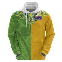 Cook Islands Language Week Zip Hoodie Tatau Pattern and Rarotongan Alphabet - Polynesian Pride
